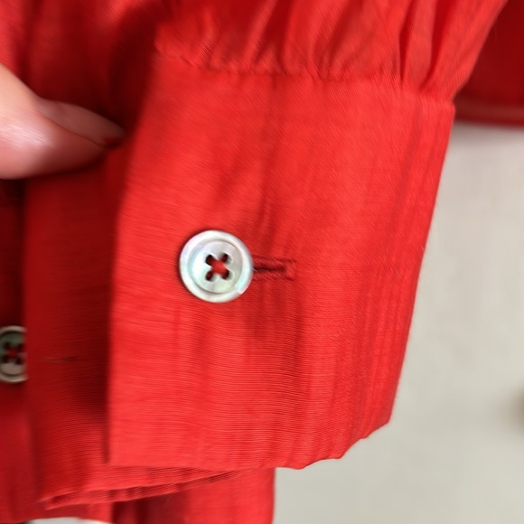 Gorgeous Sheer Red Douchanglee Blouse. Size 38 EU. - Picture 6 of 7